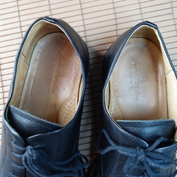 SANDRO MOSCOLONI VINEYARD BLACK LEATHER OXFORD DRESS SHOES SZ 13 D. 59.1pm